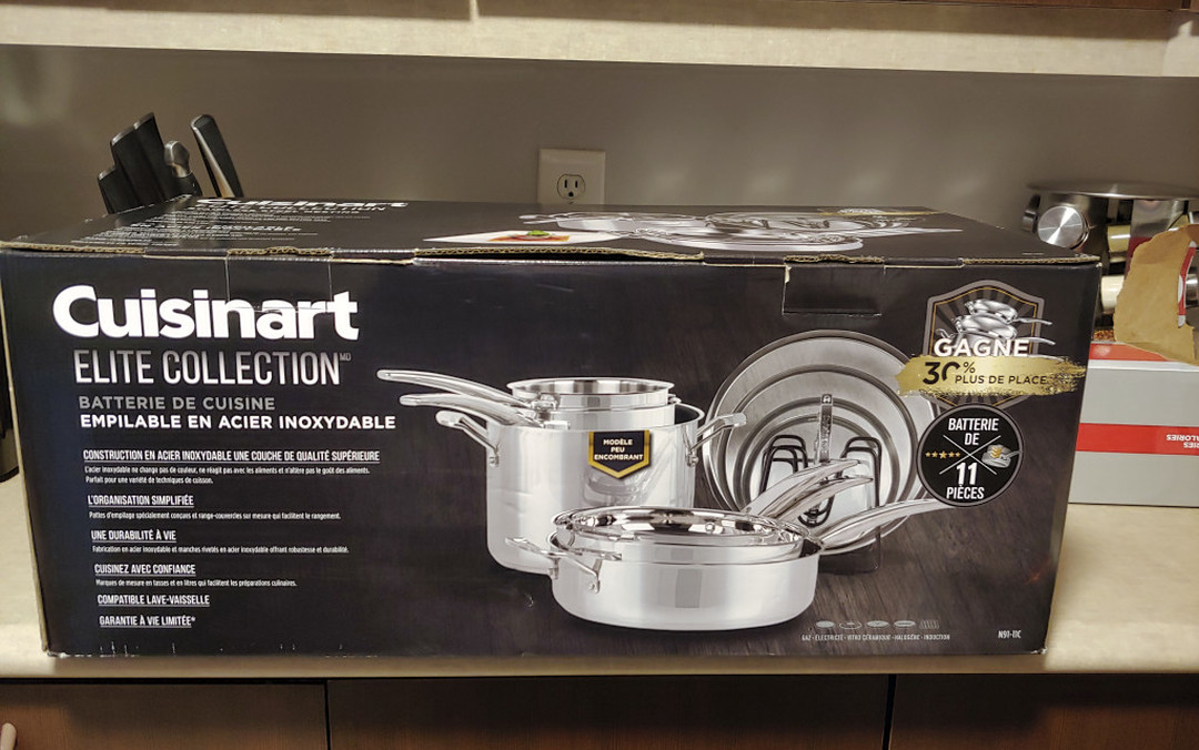 Cuisinart 11pc Stainless Steel Nesting Cookware Set; Great set for